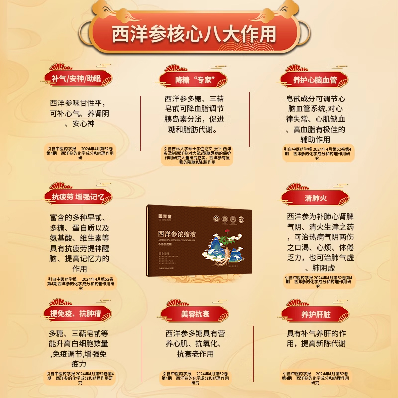 固青堂西洋参浓缩液手提袋包装图